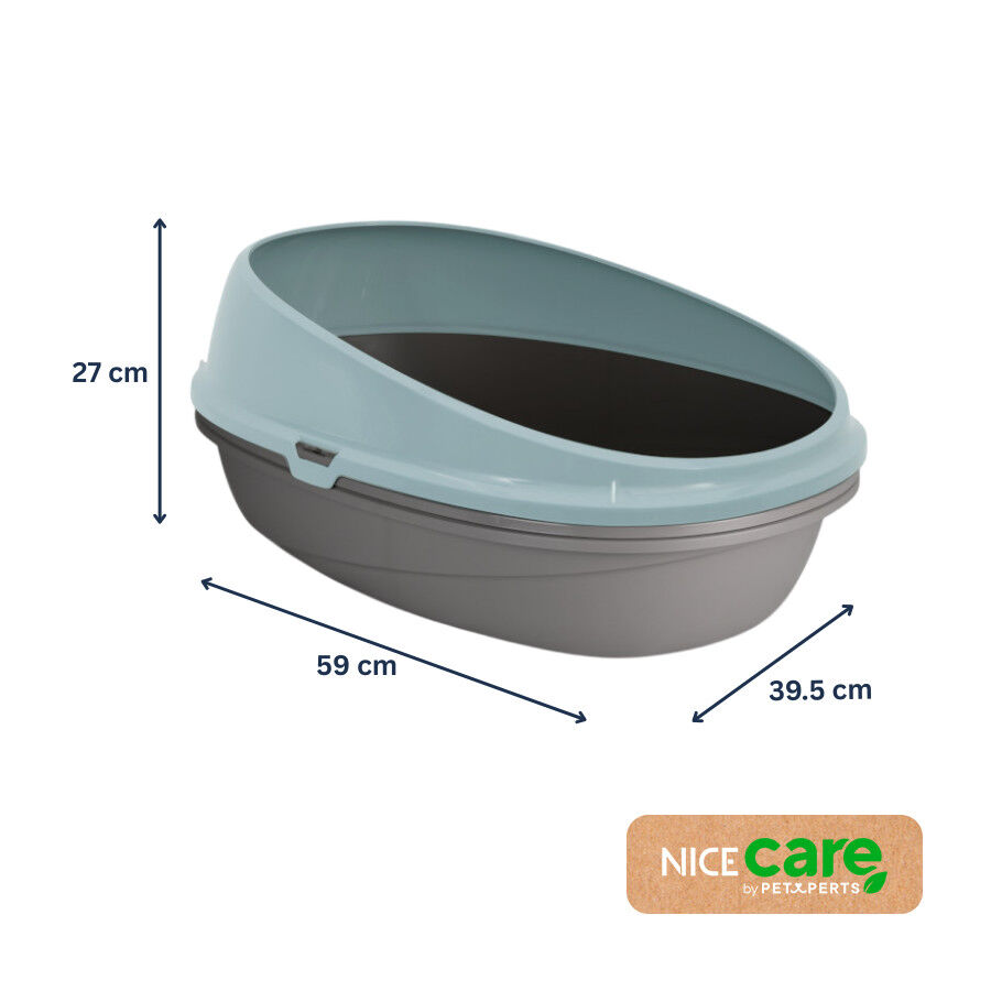 Nice Care Eco Bandeja Sanitaria Redonda Azul para gatos, , large indicador imagen numero 2
